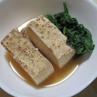 焼き豆腐と春菊のサッと煮